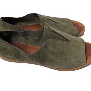 1. State leather suede olive slip on flats. Size 7.5